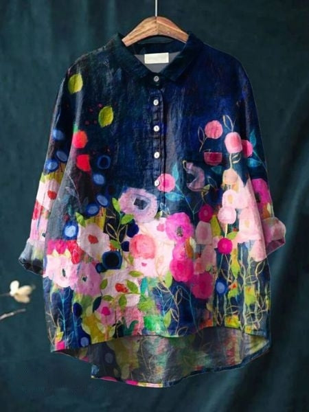 Lorventis | Blouse Florale Élégante et Polyvalente