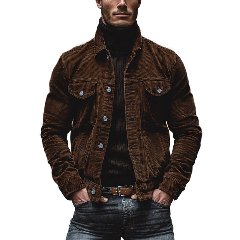 Eddie - Veste Rétro En Velours Côtelé Pour Hommes
