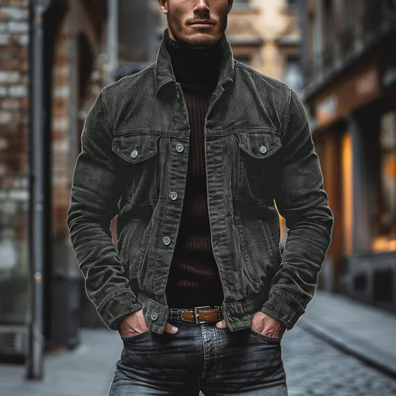 Eddie - Veste Rétro En Velours Côtelé Pour Hommes