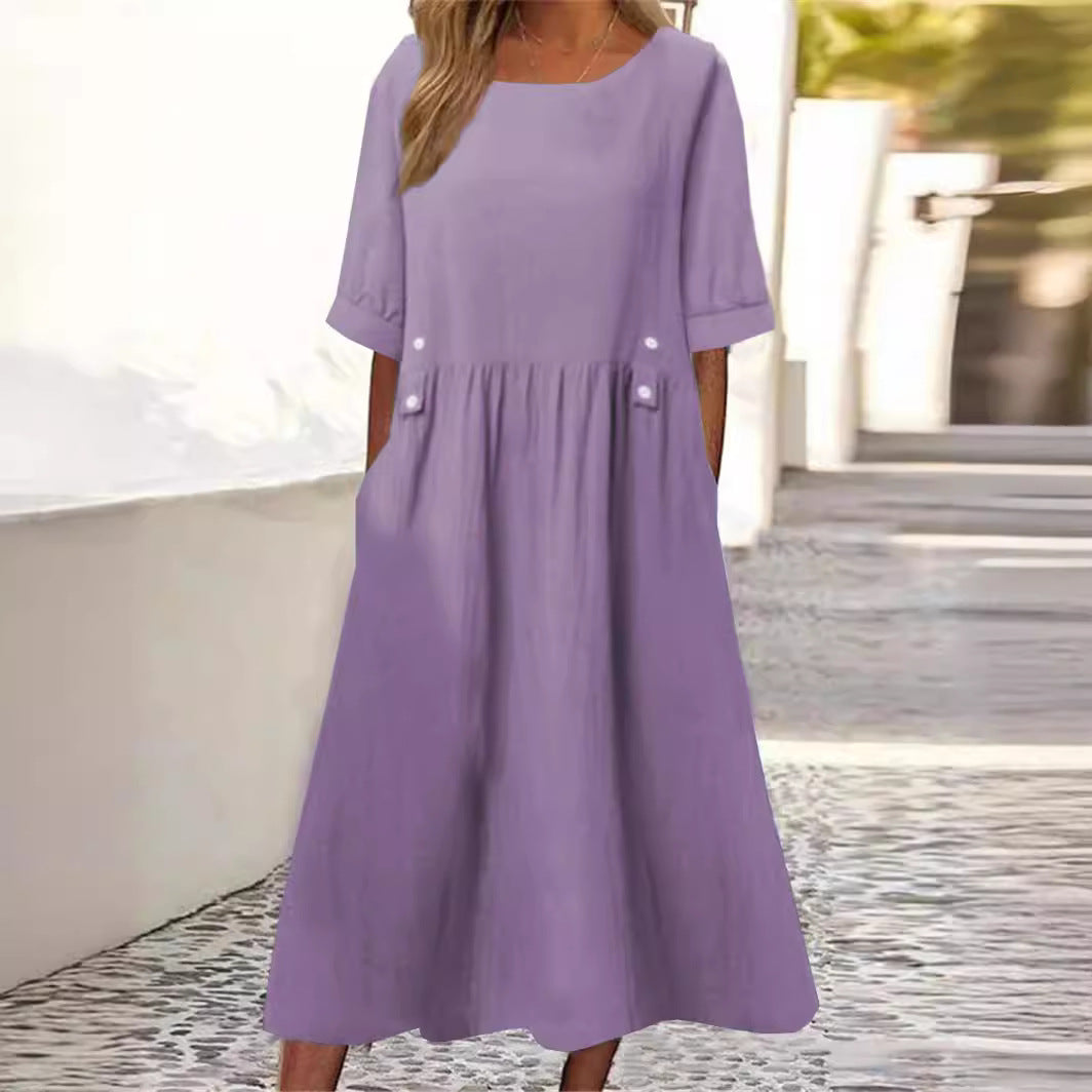 Dorle | Robe En Coton-Lin