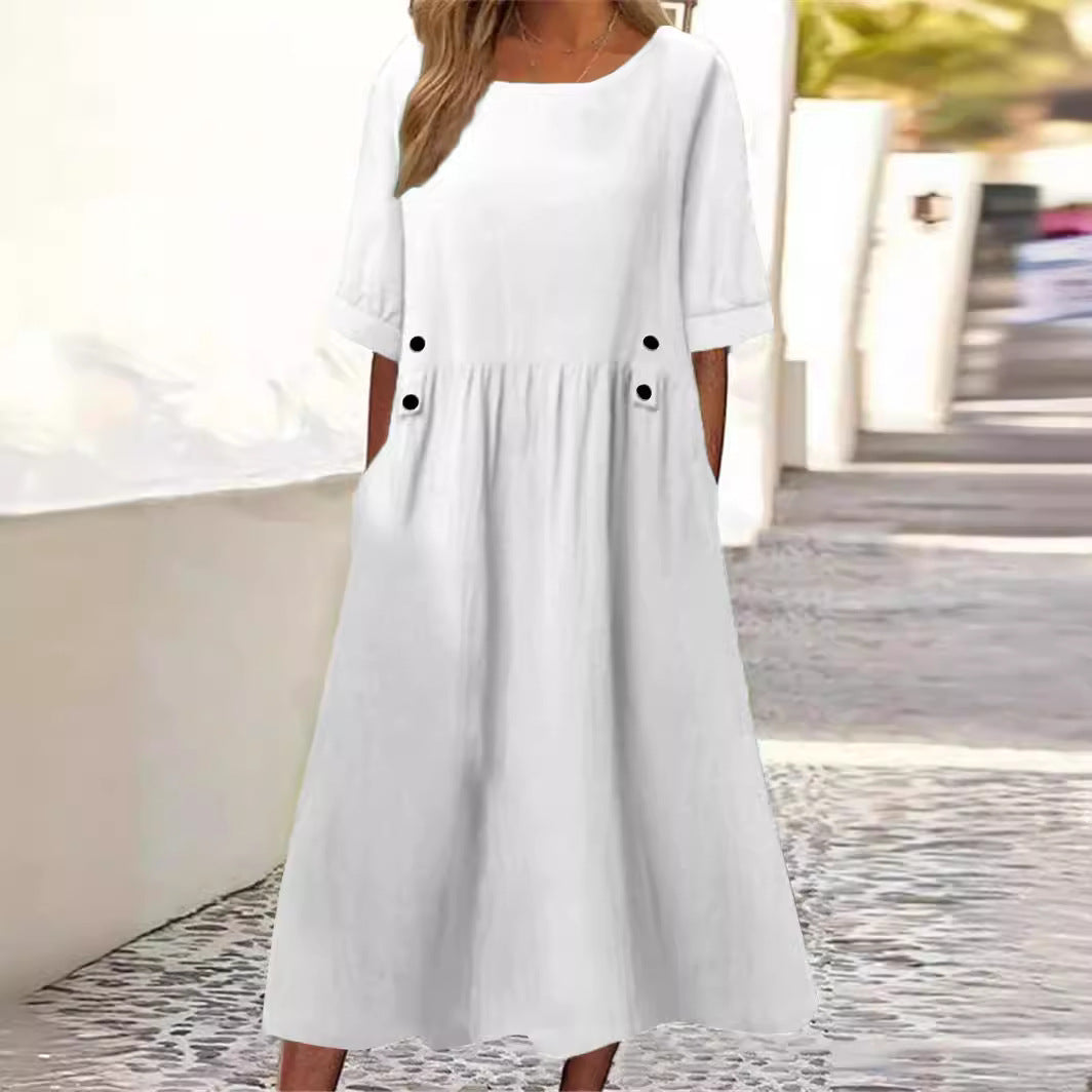 Dorle | Robe En Coton-Lin