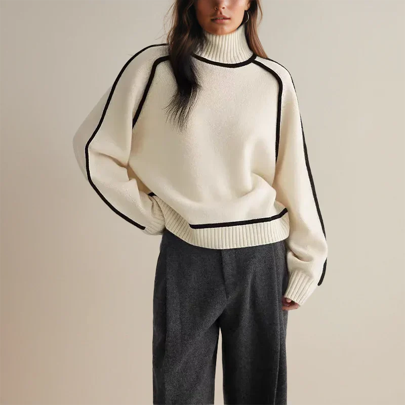 Amandine - Pull Chic à Col Roulé