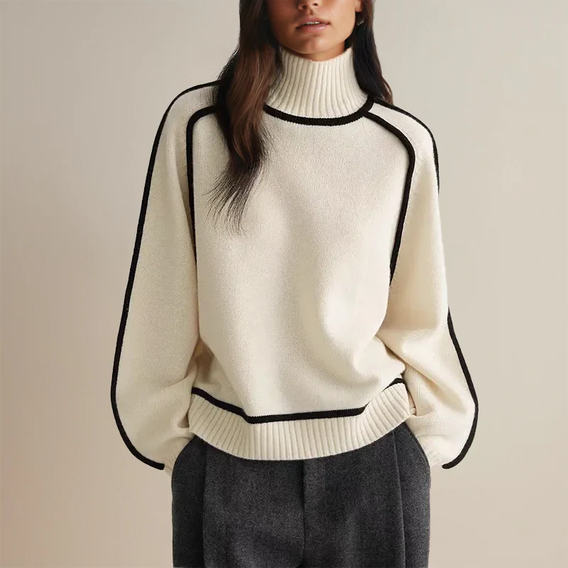 Amandine - Pull Chic à Col Roulé
