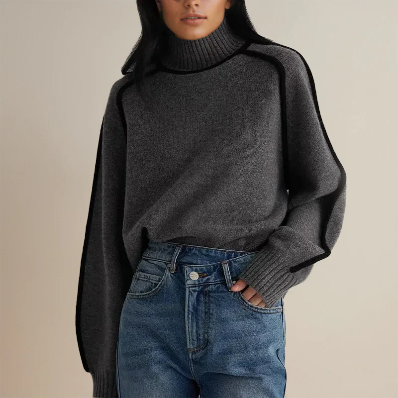 Amandine - Pull Chic à Col Roulé