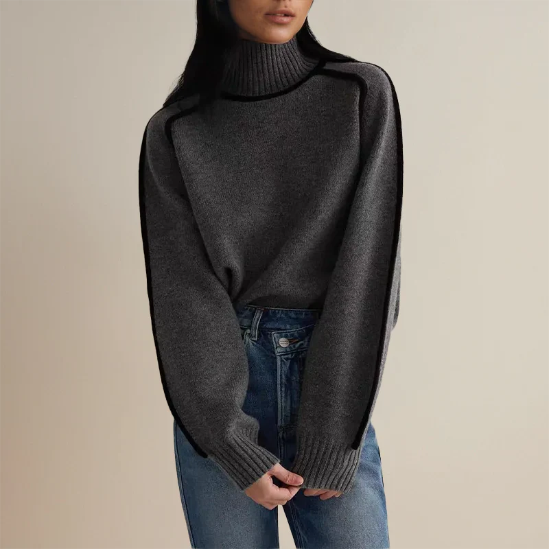 Amandine - Pull Chic à Col Roulé
