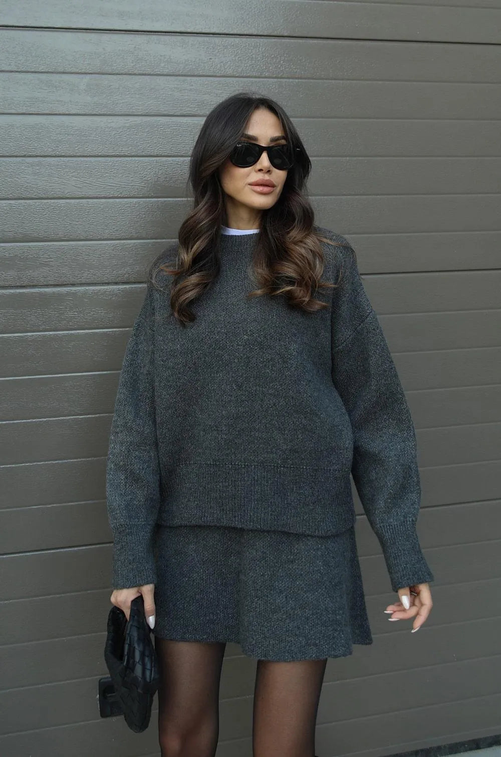 Helena - Ensemble Jupe En Tricot (top + jupe)