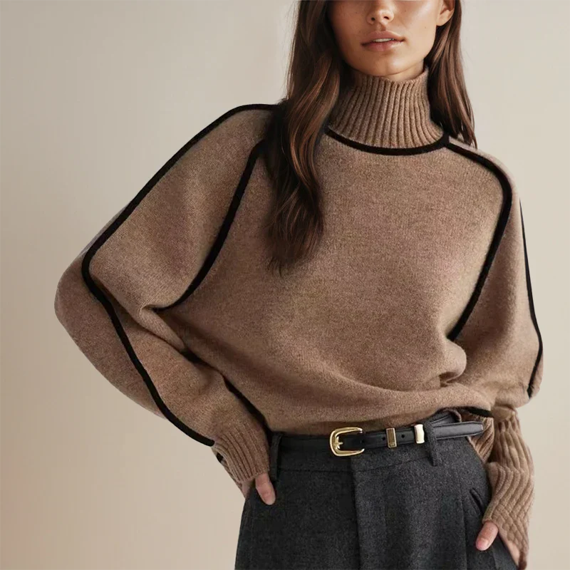 Amandine - Pull Chic à Col Roulé