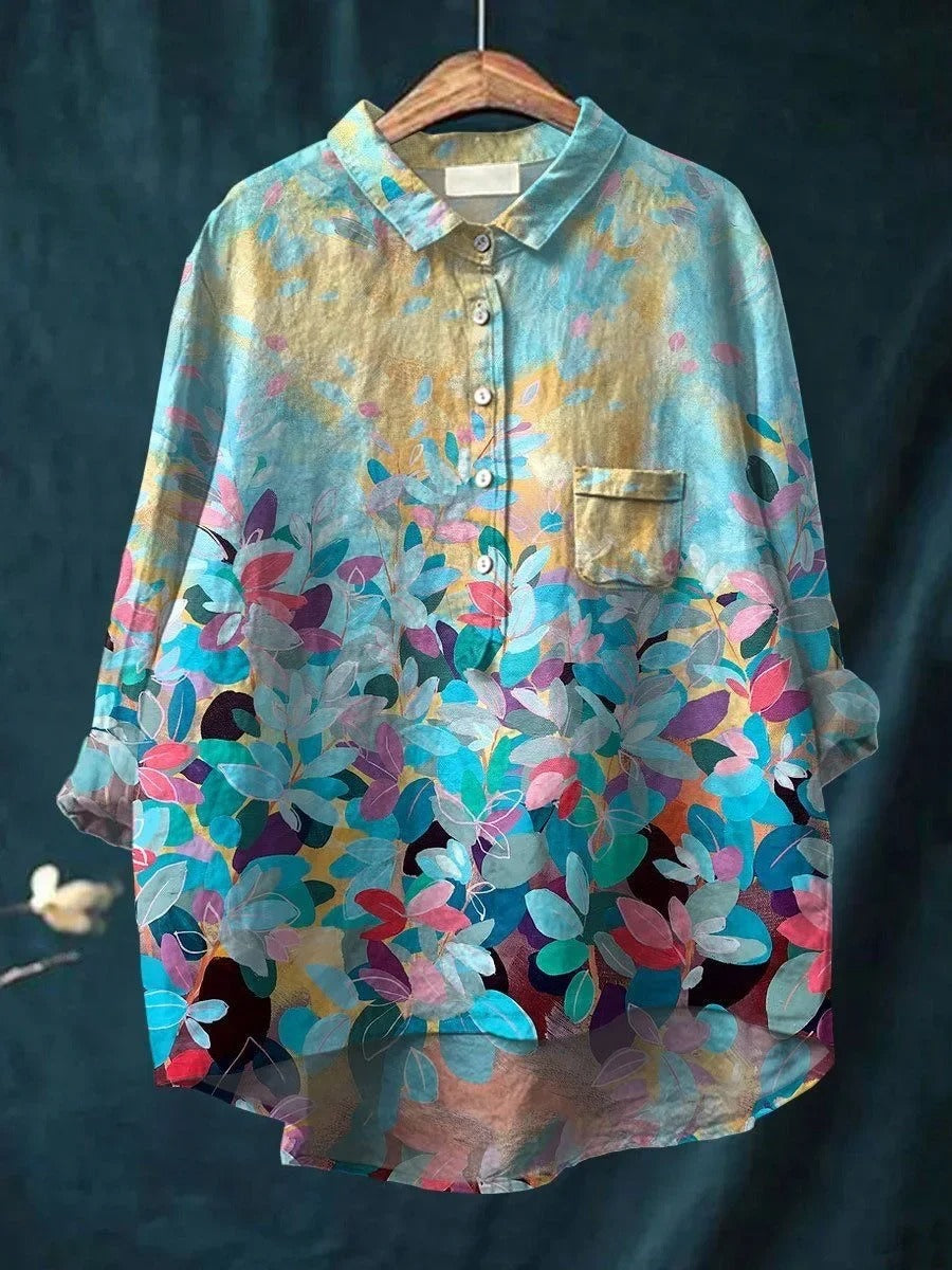 Kathrin - Chemise Imprimée en Lin