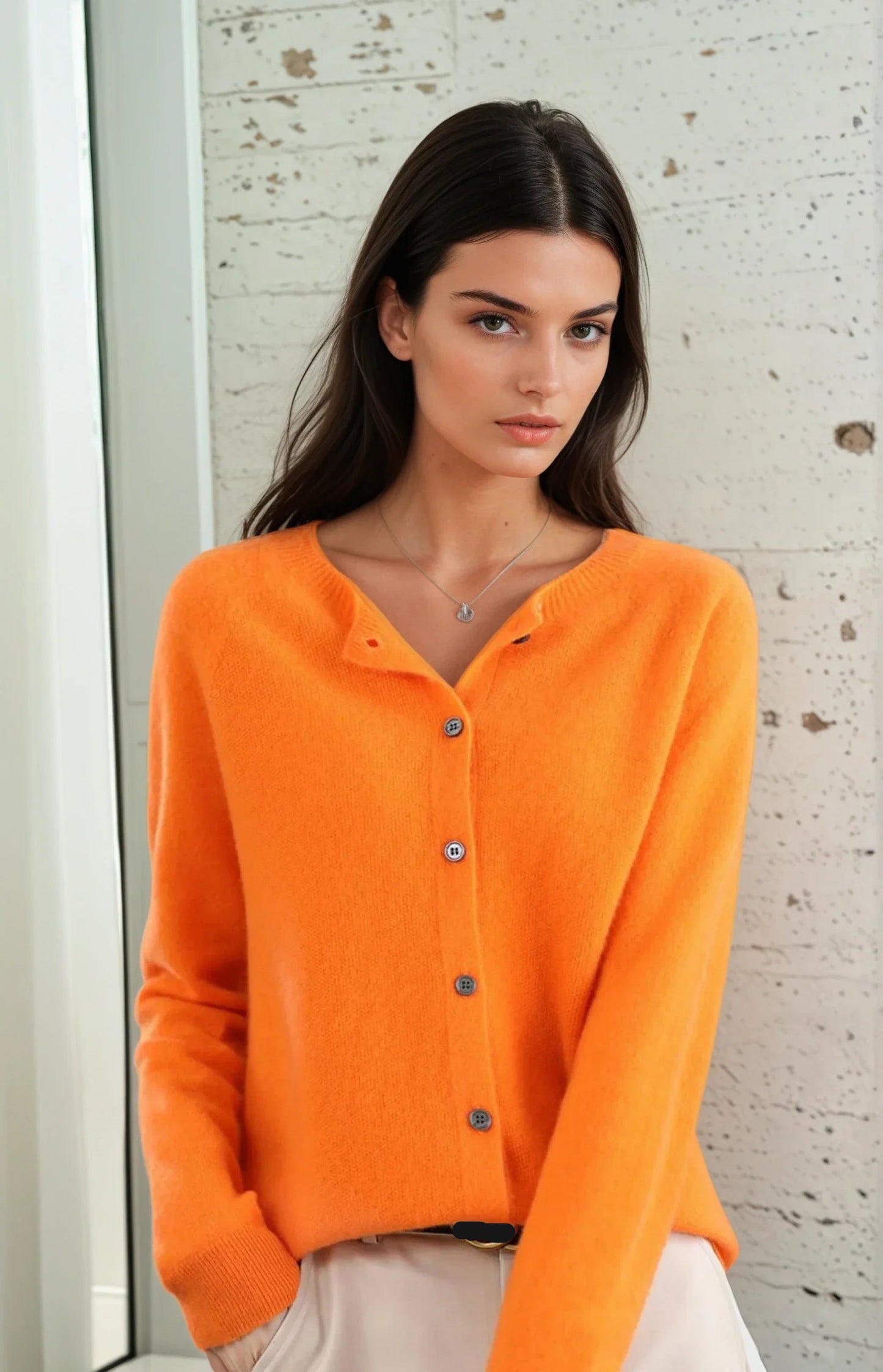Pull col O en cachemire pour femmes