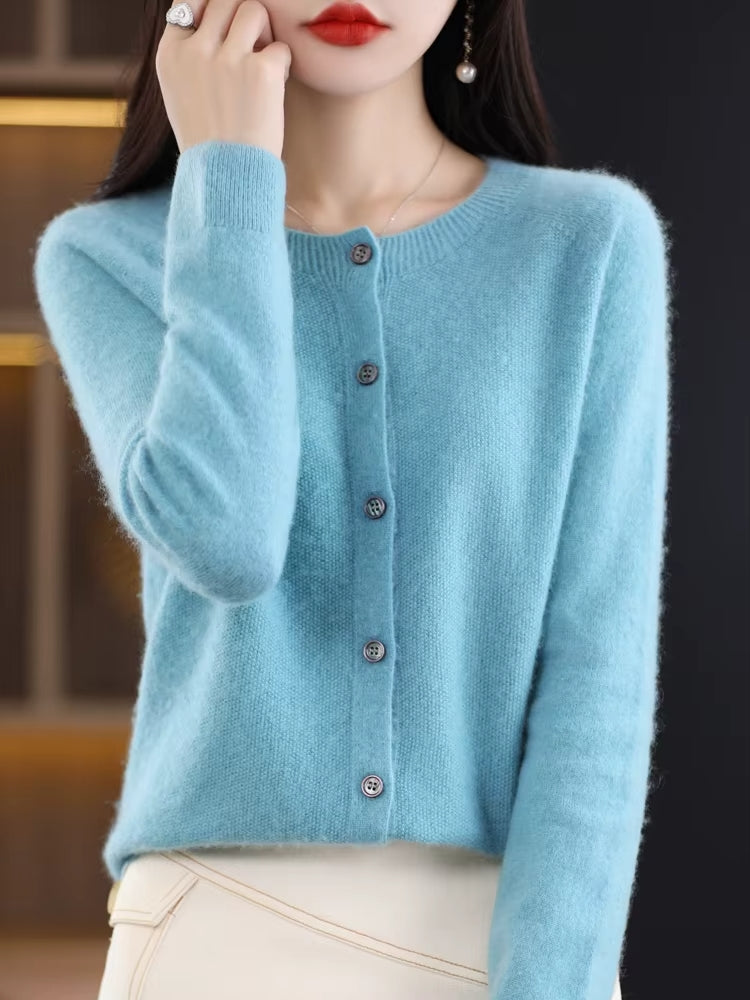 Pull col O en cachemire pour femmes
