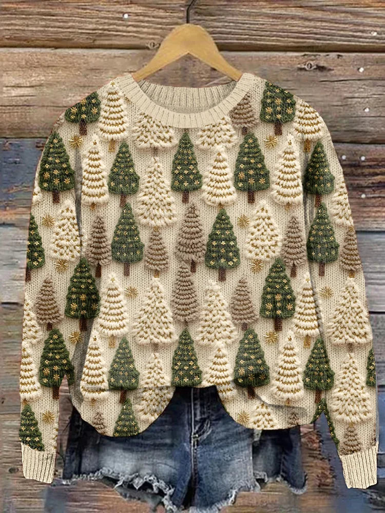 Sora | Pull chaud et douillet avec arbres de Noël
