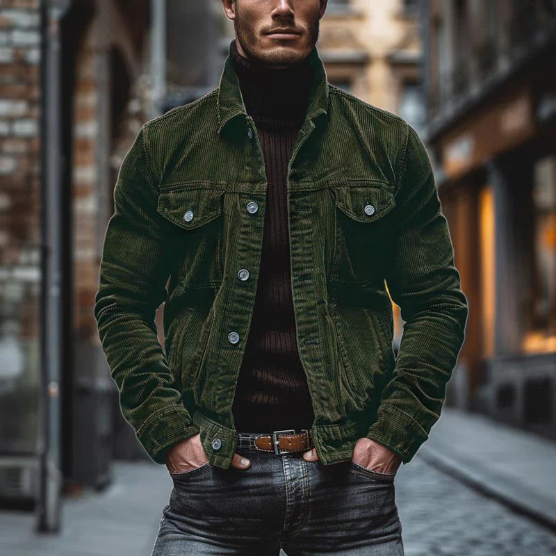 Eddie - Veste Rétro En Velours Côtelé Pour Hommes