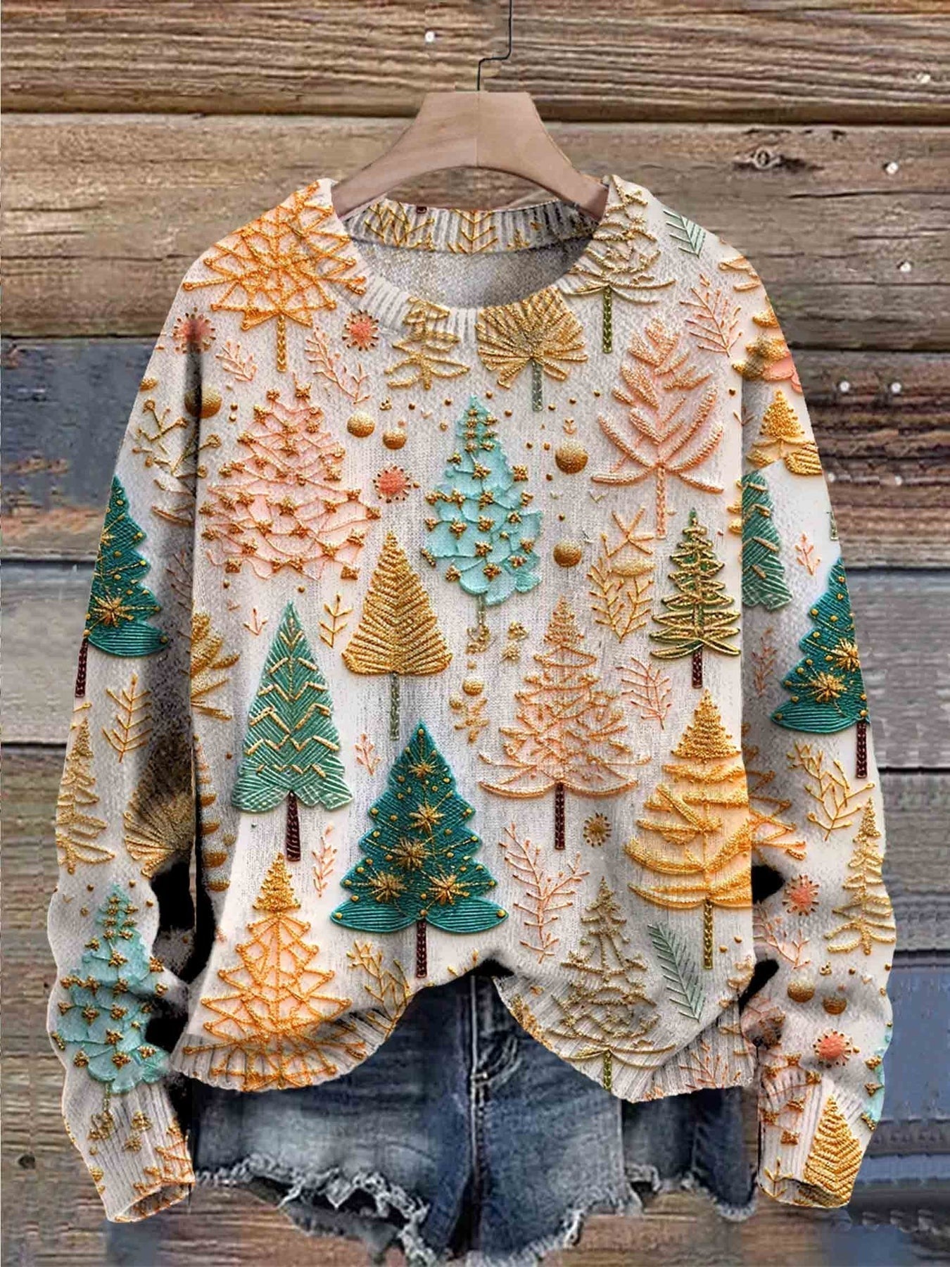 Sora | Pull chaud et douillet avec arbres de Noël