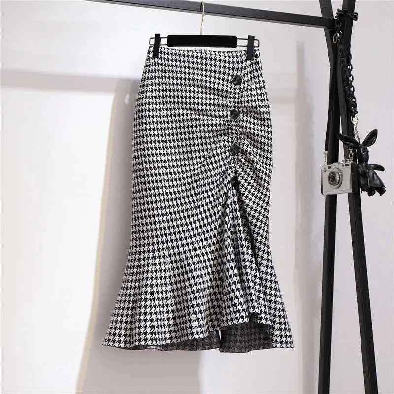 Jupe Trompette Houndstooth