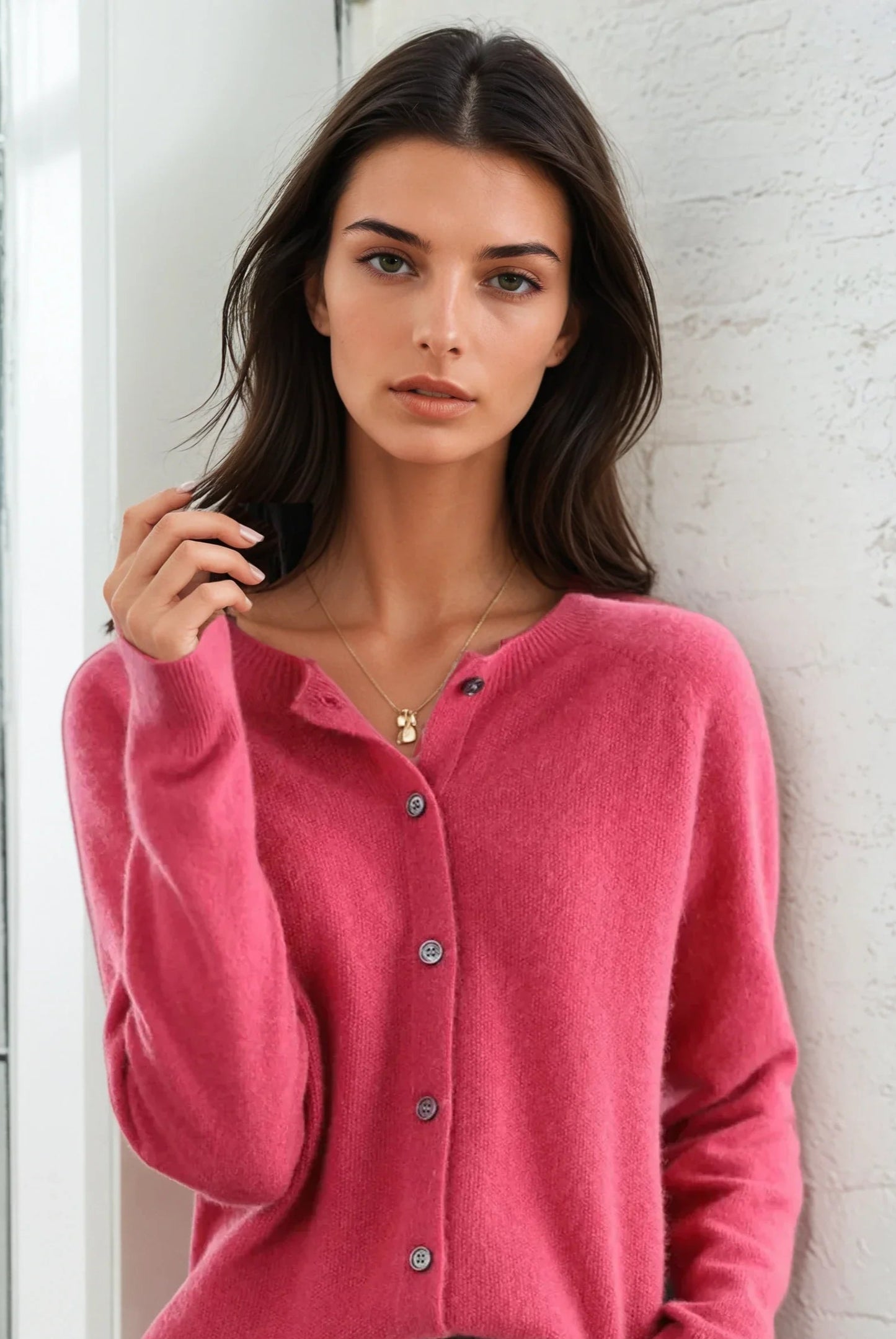 Pull col O en cachemire pour femmes