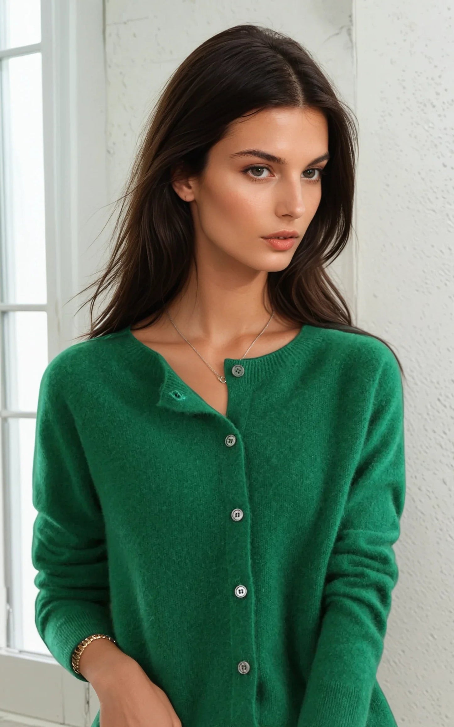 Pull col O en cachemire pour femmes