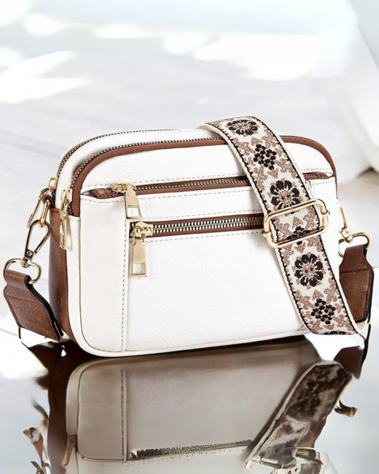 Camille | Sac à Bandoulière en Cuir Élégant pour Femme avec Compartiments Pratiques 0