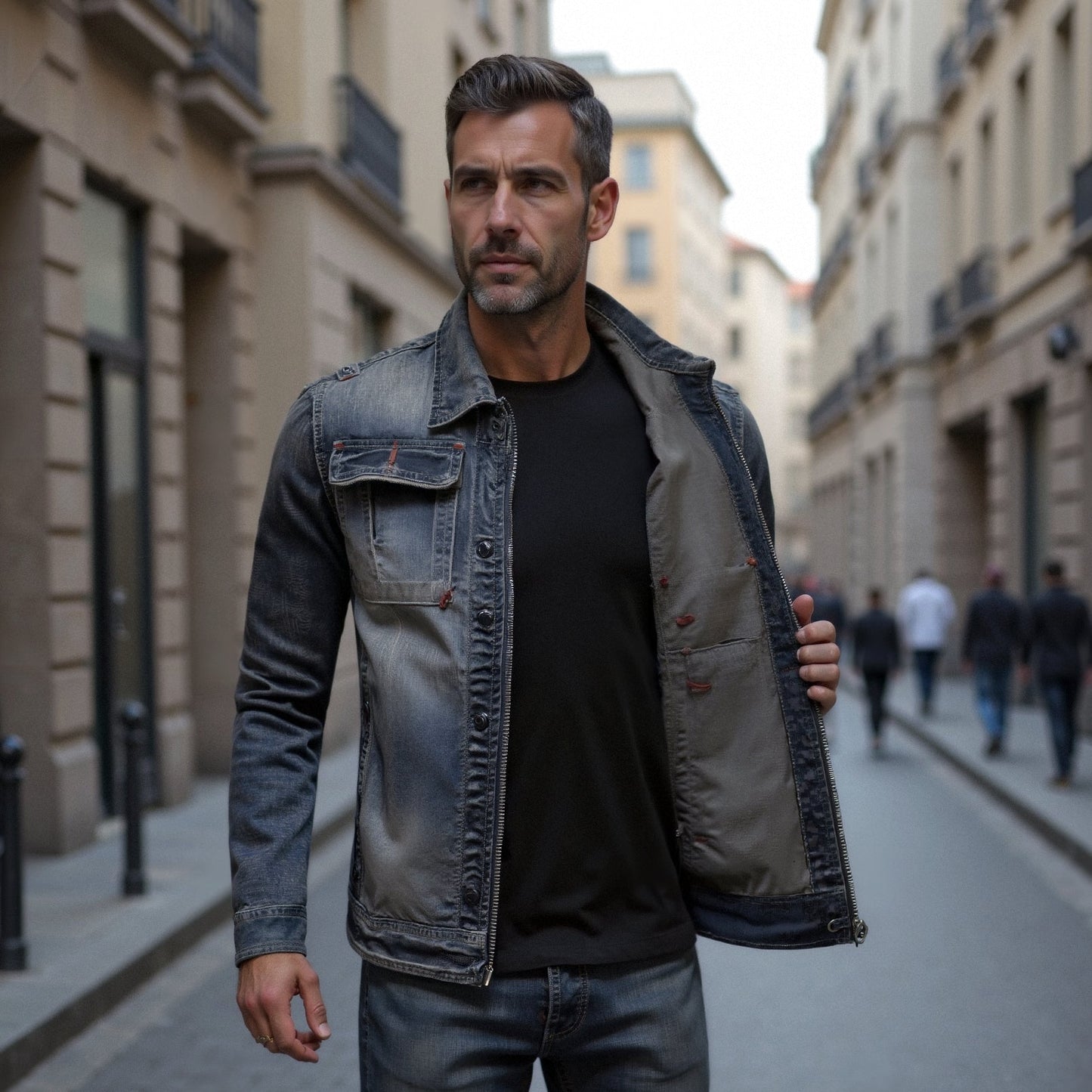Carl - Veste En Denim Rétro