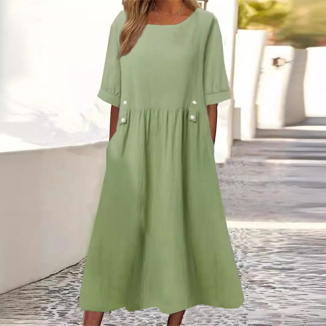 Dorle | Robe En Coton-Lin