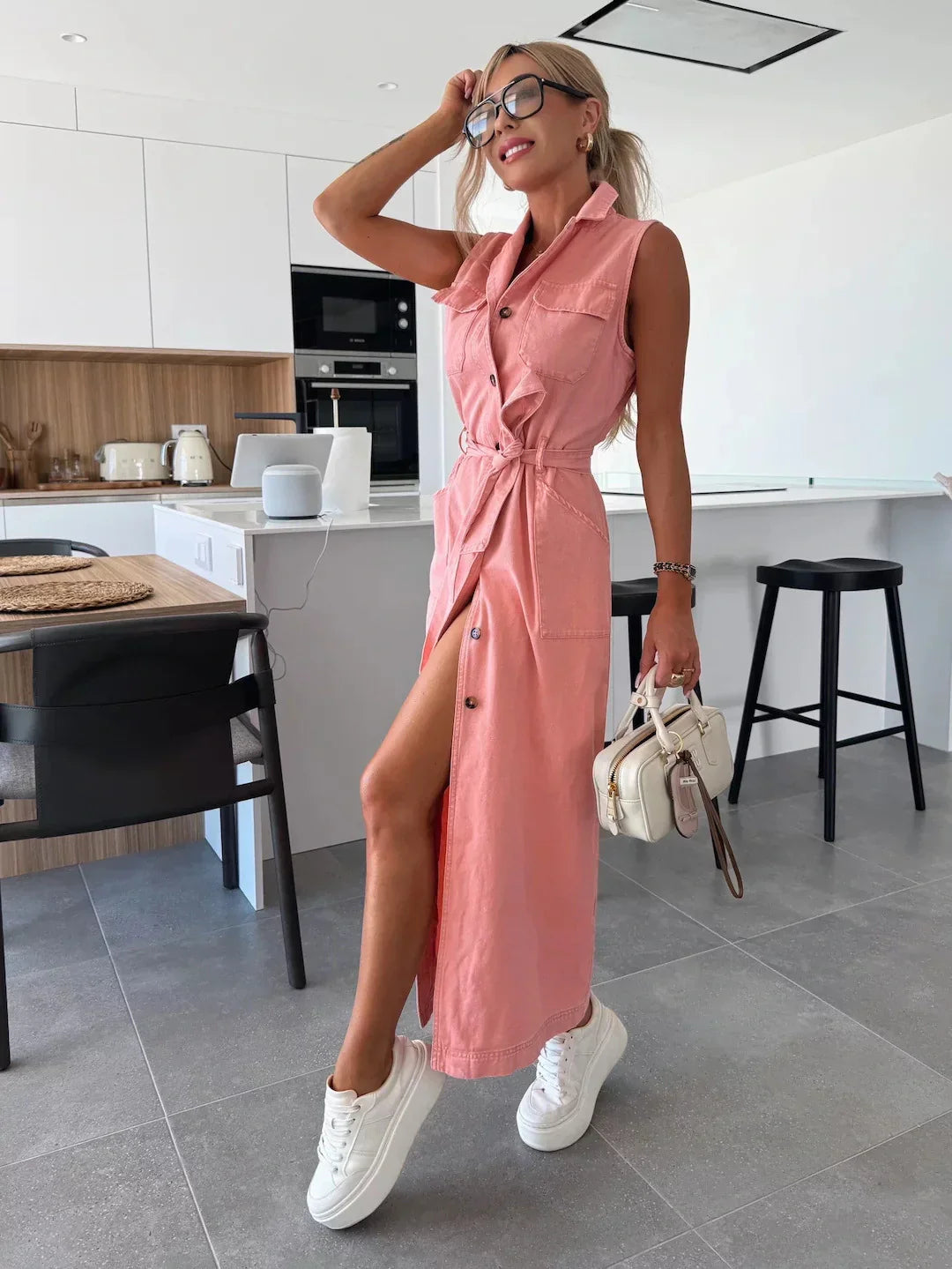 Louisa | Robe Maxi en Denim