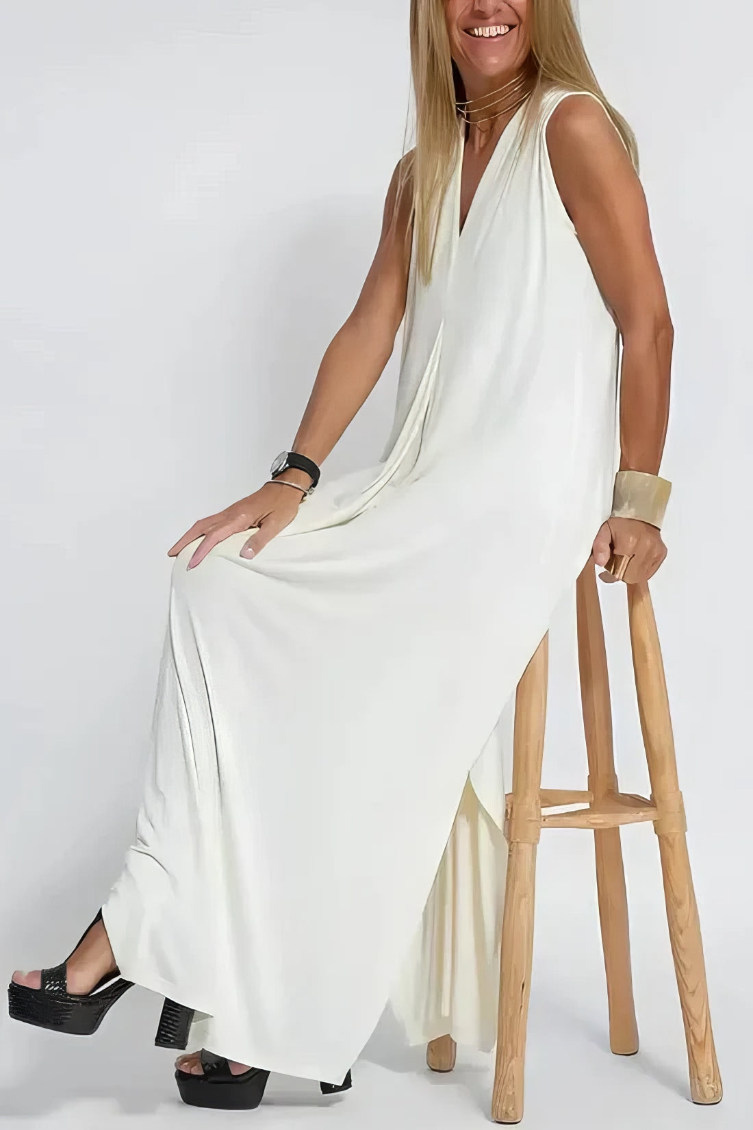 Raquel | Robe longue élégante + Cardigan Assorti